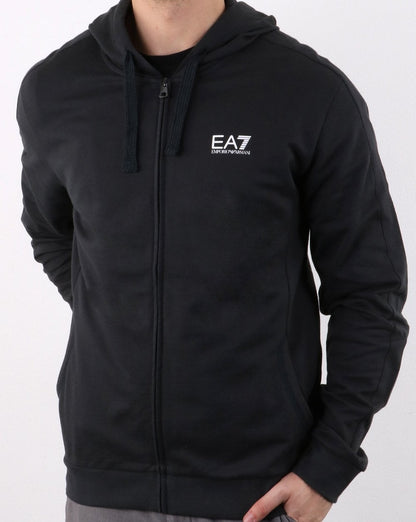 Emporio Armani – EA7 – Core-Logo-Kapuzensweatshirt in Marineblau