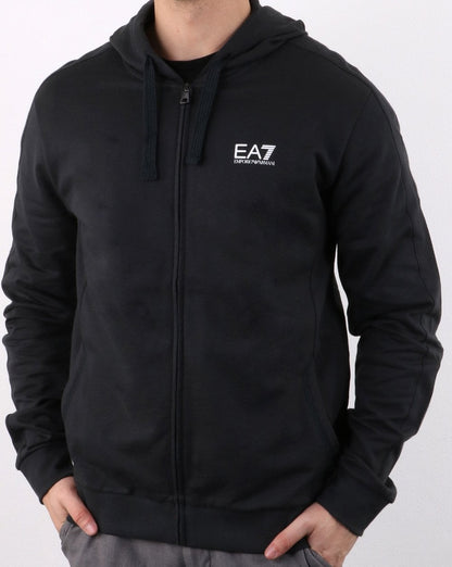 Emporio Armani – EA7 – Core-Logo-Kapuzensweatshirt in Marineblau
