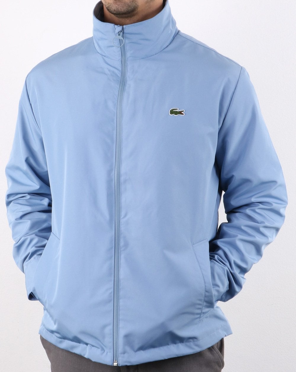 Lacoste Jacke mit verdeckter Kapuze, Himmelblau