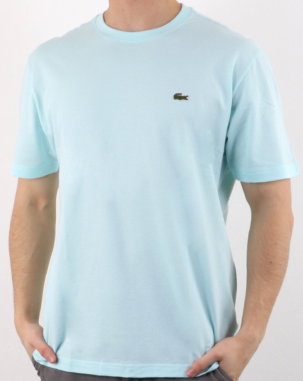 Lacoste – Piqué-T-Shirt in Aquablau