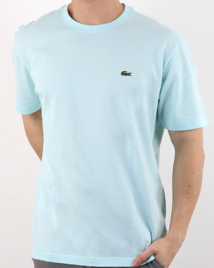 Lacoste – Piqué-T-Shirt in Aquablau