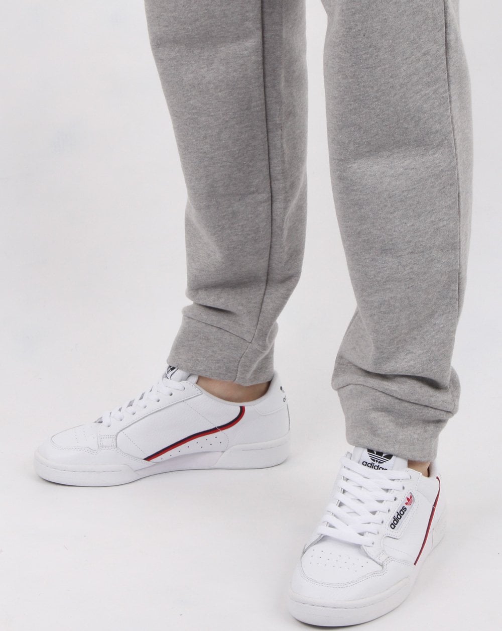 Adidas Originals – Jogginghose mit Trefoil-Muster in Grau meliert