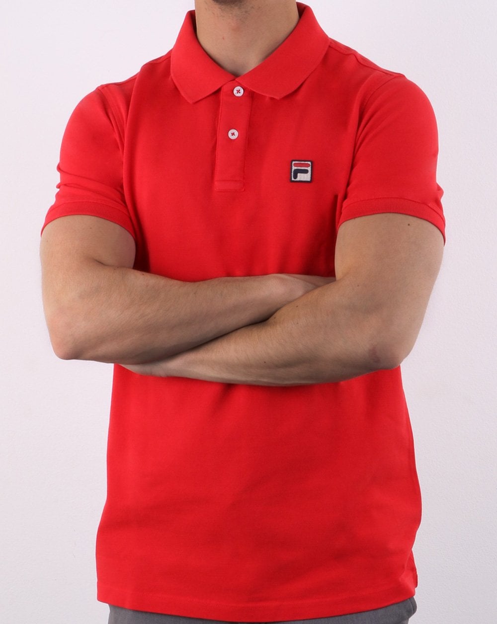 Fila Vintage Dante Polo Shirt Red