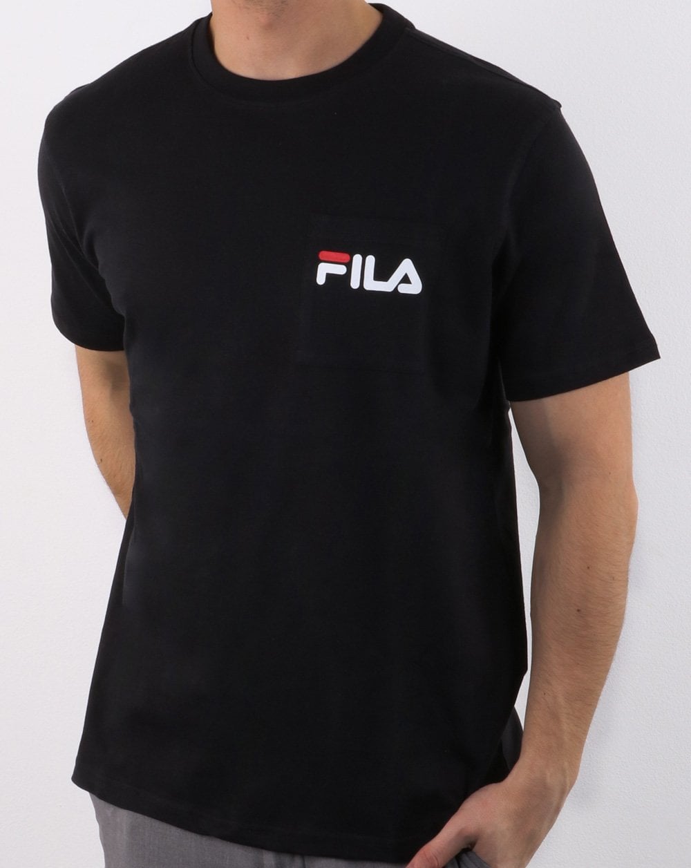 Fila Vintage Curtis Pocket T-Shirt Schwarz