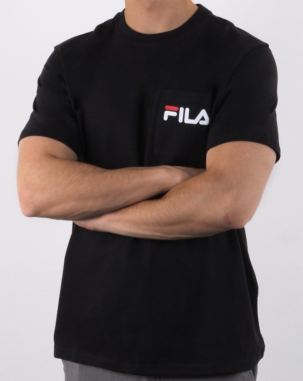 Fila Vintage Curtis Pocket T-Shirt Schwarz