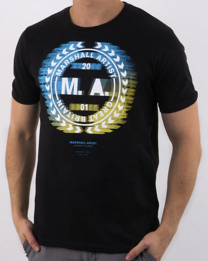Marshall Artist T-Shirt mit Molekulargrafik, Schwarz