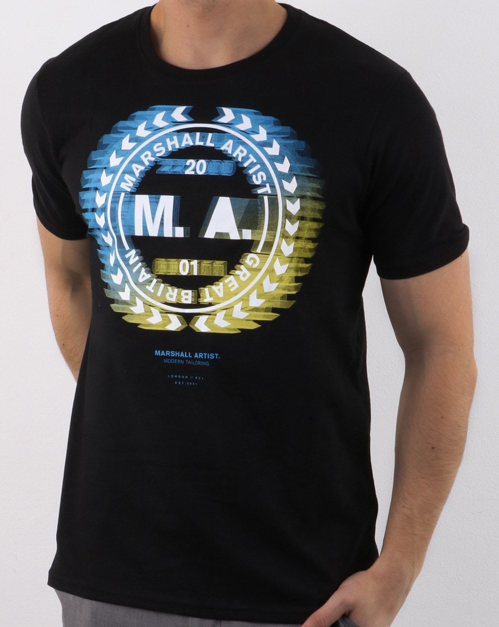 Marshall Artist T-Shirt mit Molekulargrafik, Schwarz