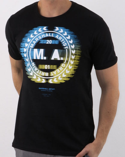 Marshall Artist T-Shirt mit Molekulargrafik, Schwarz