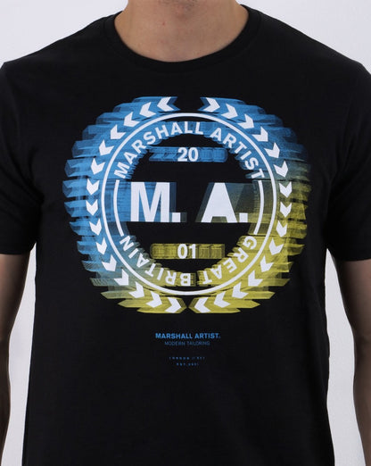 Marshall Artist T-Shirt mit Molekulargrafik, Schwarz