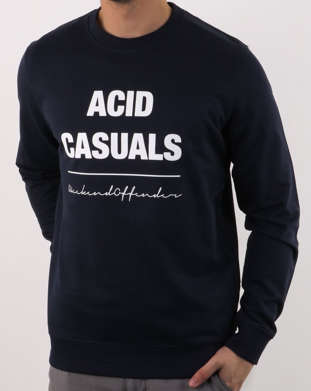 Weekend Offender Acid Casual Sweat Navy