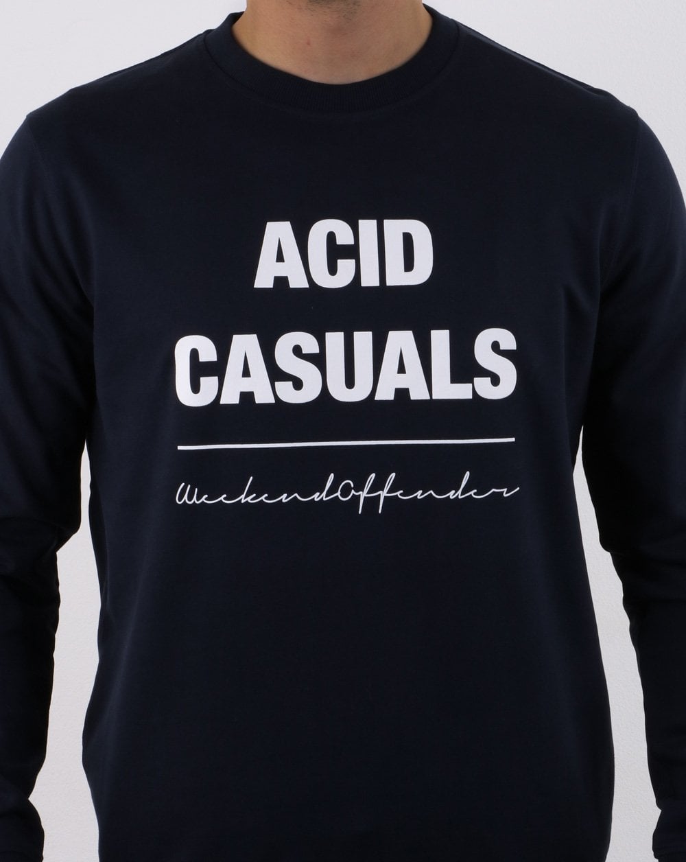 Weekend Offender Acid Lässiges Sweatshirt Marineblau