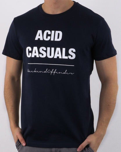 Weekend Offender Acid Casuals T-Shirt Marineblau