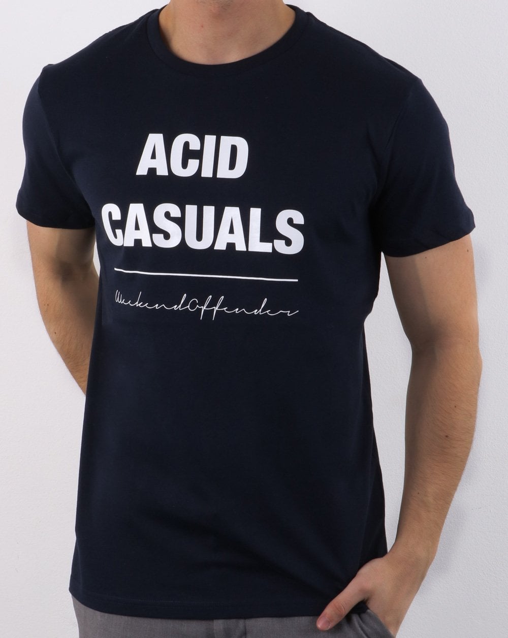 Weekend Offender Acid Casuals T-Shirt Marineblau