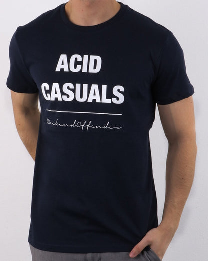 Weekend Offender Acid Casuals T-Shirt Marineblau