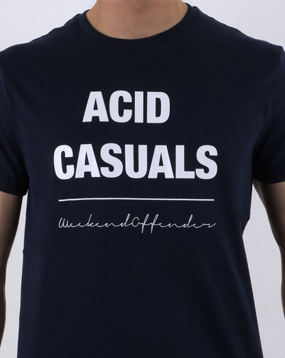 Weekend Offender Acid Casuals T-Shirt Marineblau