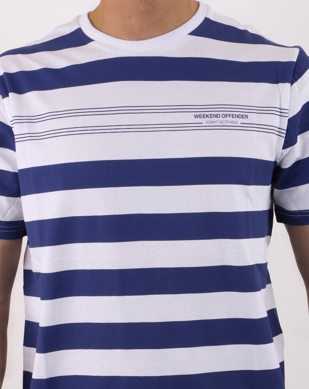 Weekend Offender Streifen T-Shirt Weiß