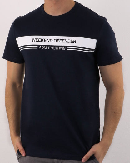 Weekend Offender Woan Bruststreifen Marineblau
