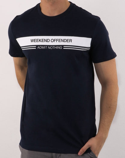 Weekend Offender Woan Bruststreifen Marineblau