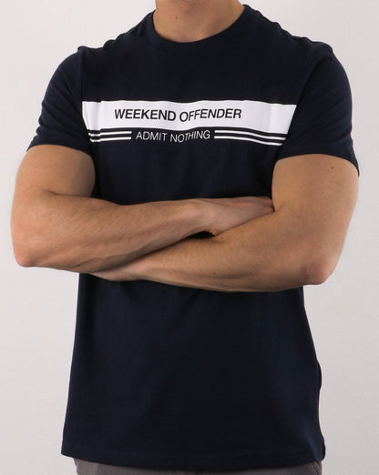 Weekend Offender Woan Bruststreifen Marineblau
