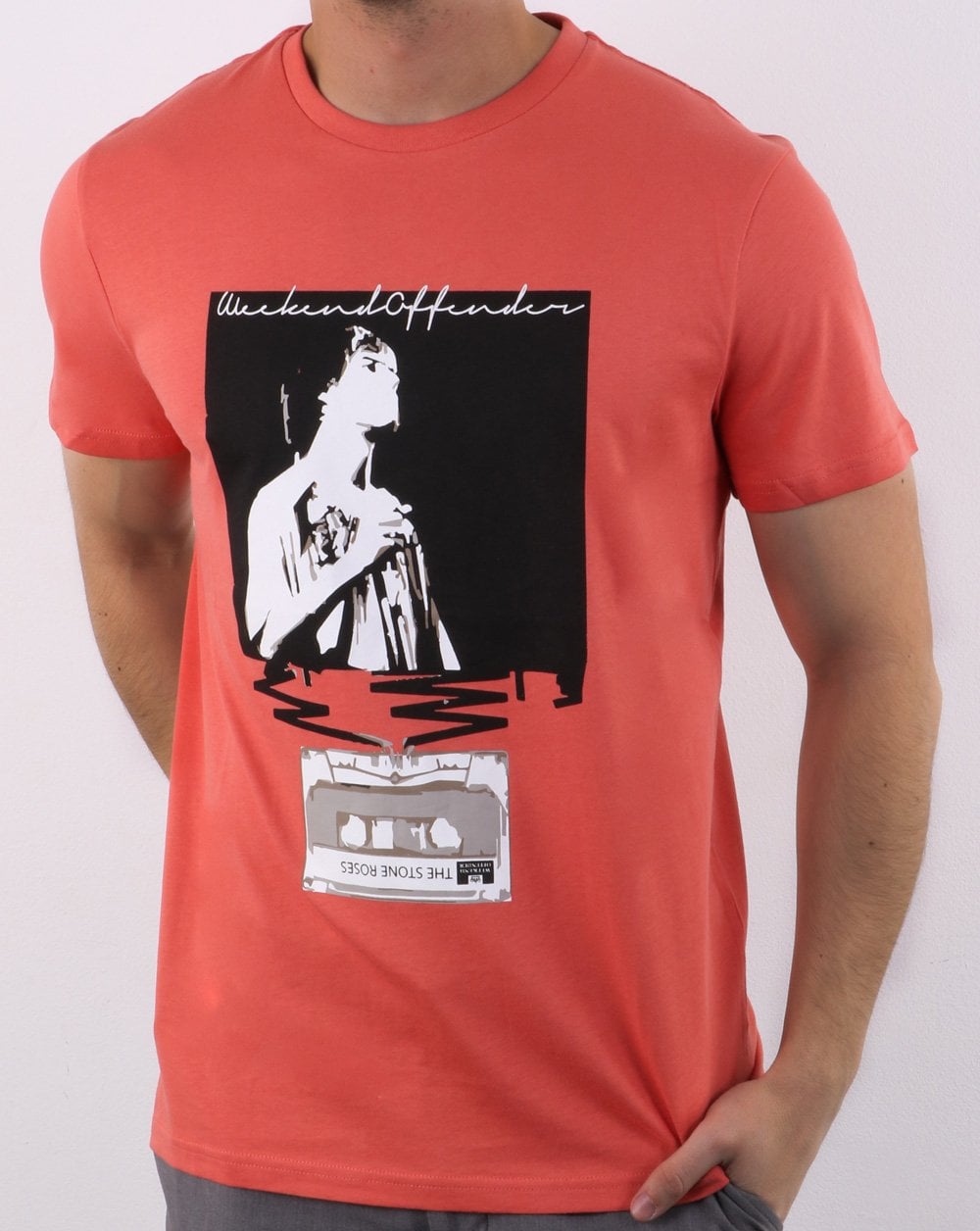 Weekend Offender King Monkey T-shirt Coral