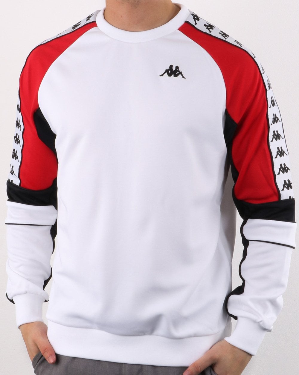 Kappa Arlton 222 Banda Sweatshirt Weiß/Rot