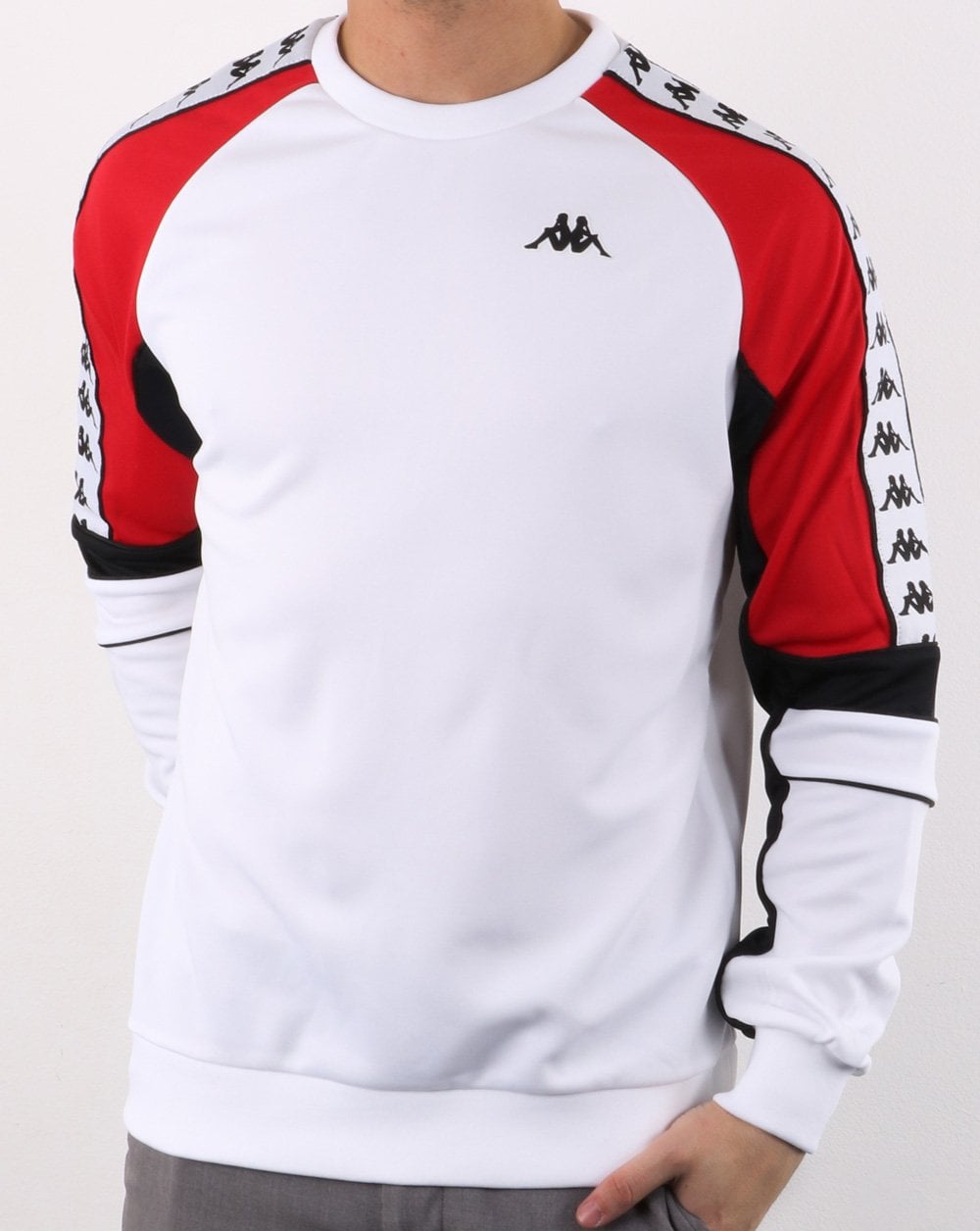 Kappa Arlton 222 Banda Sweatshirt Weiß/Rot