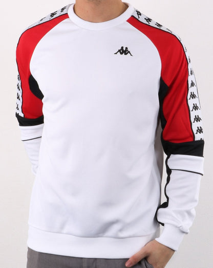 Kappa Arlton 222 Banda Sweatshirt Weiß/Rot
