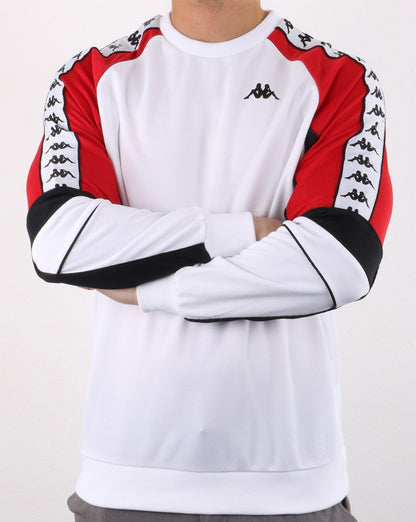 Kappa Arlton 222 Banda Sweatshirt Weiß/Rot