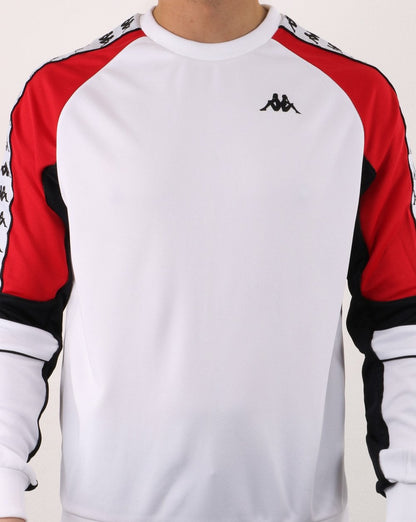 Kappa Arlton 222 Banda Sweatshirt Weiß/Rot