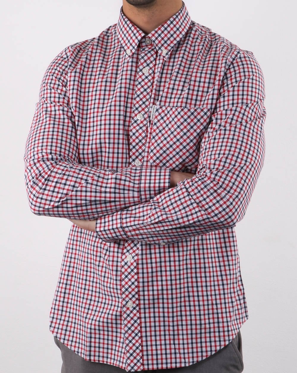 Ben Sherman House Check Shirt Navy Red