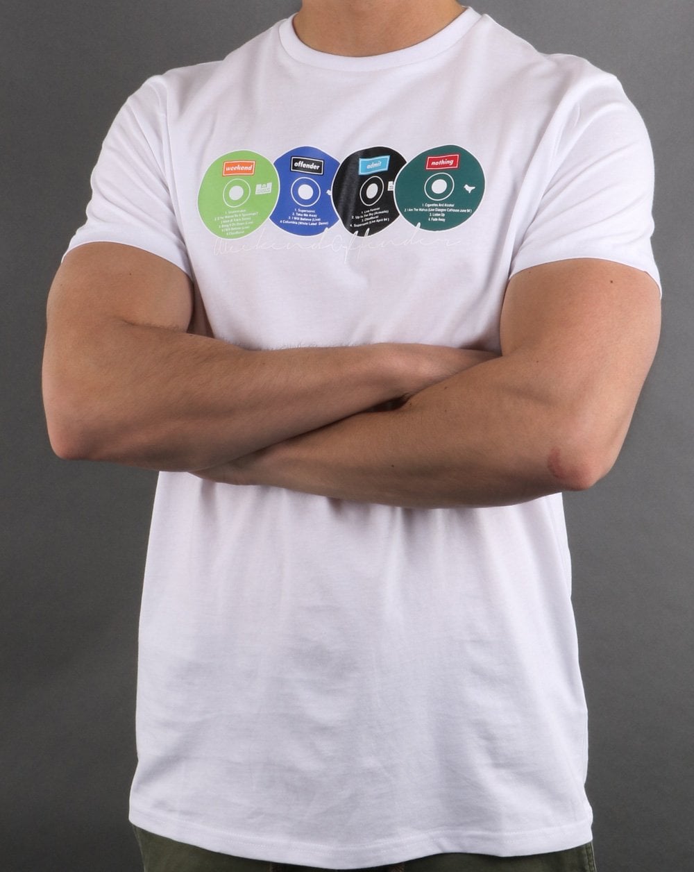 Weekend Offender – T-Shirt „Definitely Maybe“ in Weiß