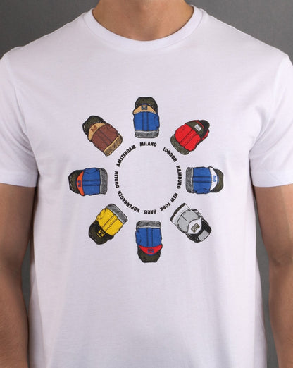 Weekend Offender Heel Wheel T-Shirt Weiß