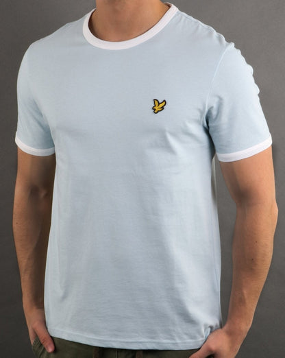 Lyle And Scott Ringer T-Shirt Himmelblau/Weiß