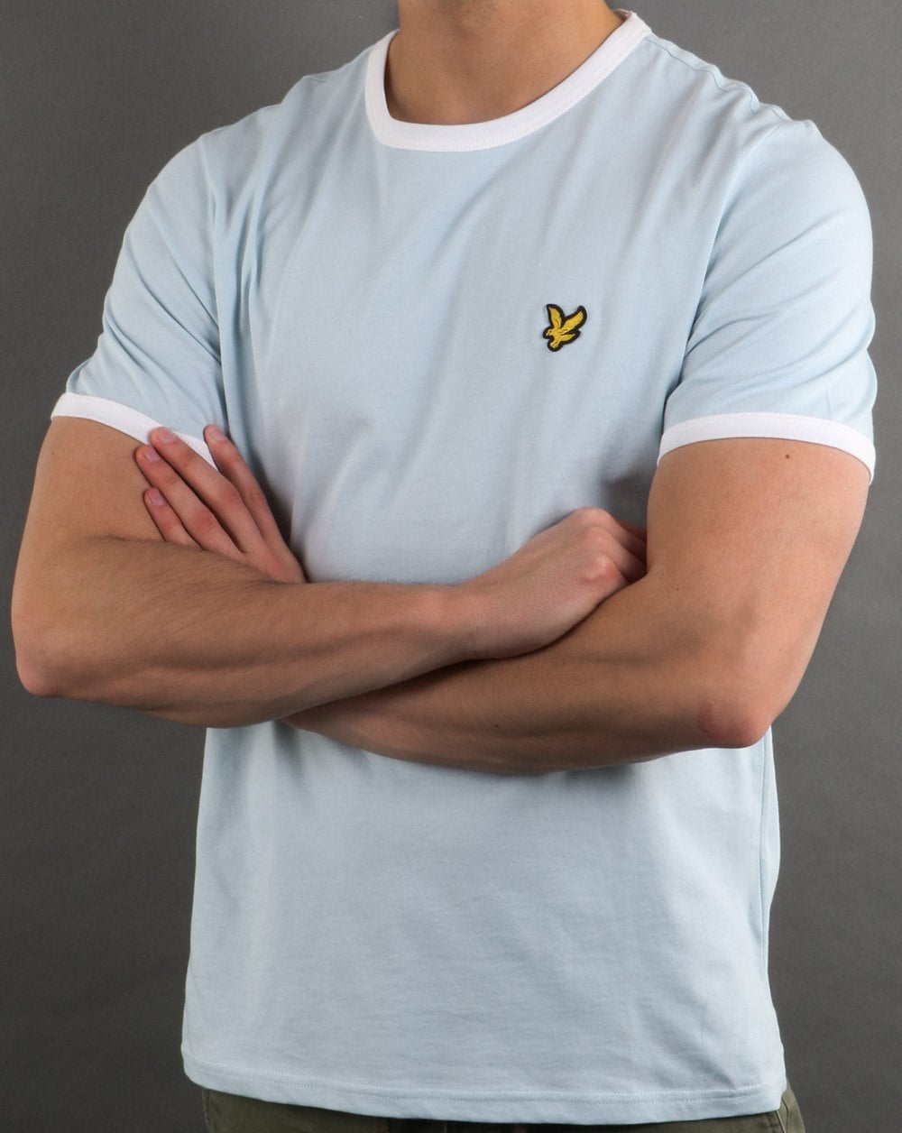 Lyle And Scott Ringer T-Shirt Himmelblau/Weiß