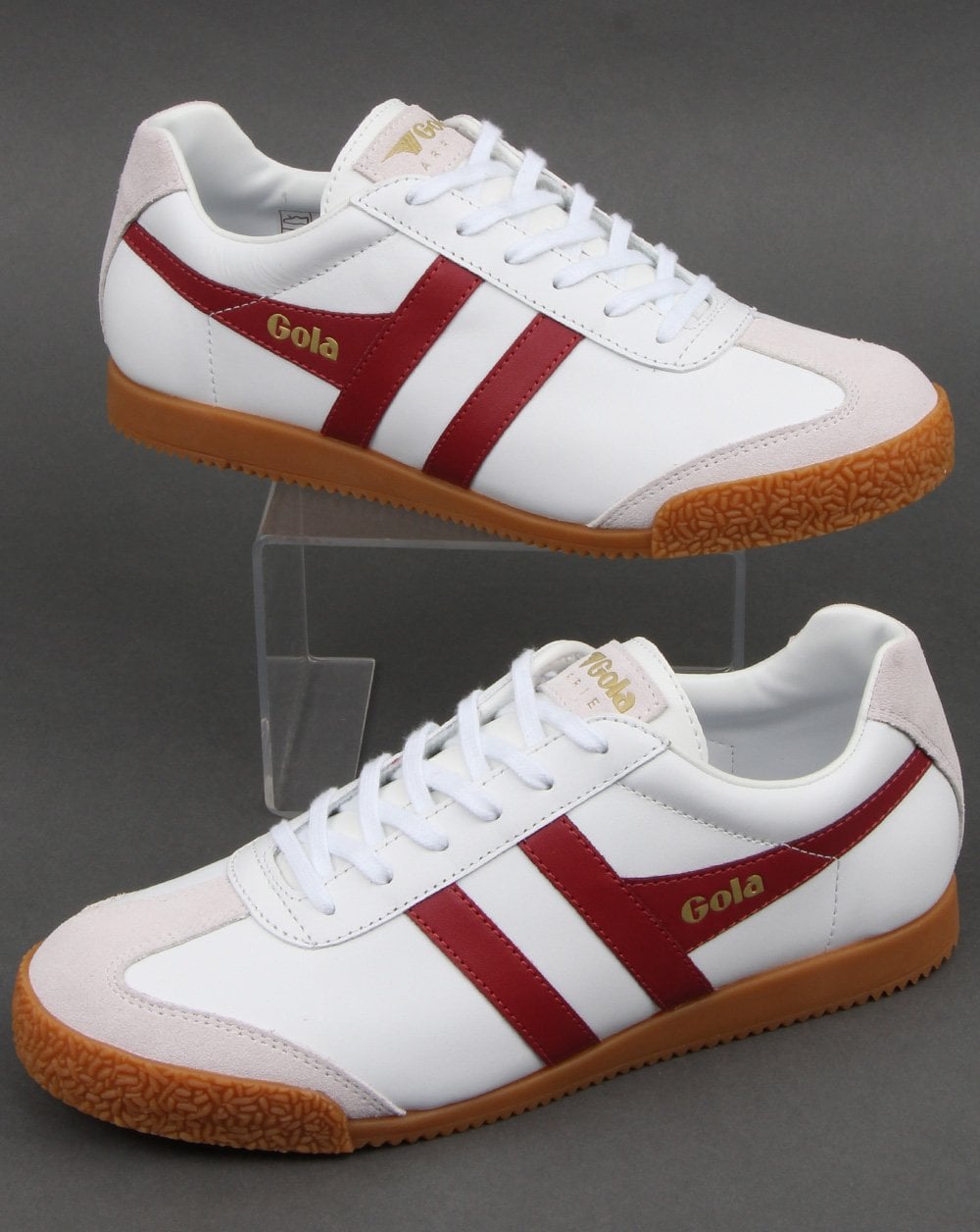 Gola Harrier Ledersneaker Weiß/Rot