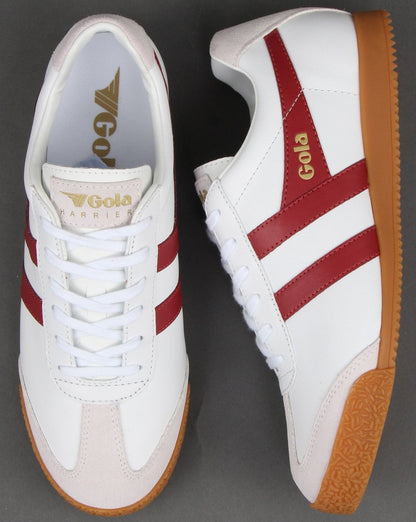 Gola Harrier Ledersneaker Weiß/Rot