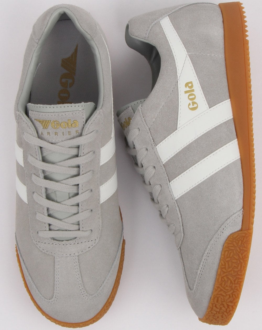 Gola Harrier Wildleder-Sneaker Hellgrau/Weiß