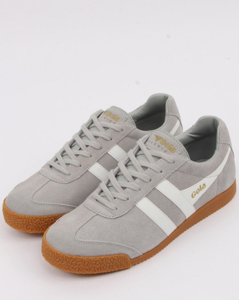 Gola Harrier Wildleder-Sneaker Hellgrau/Weiß