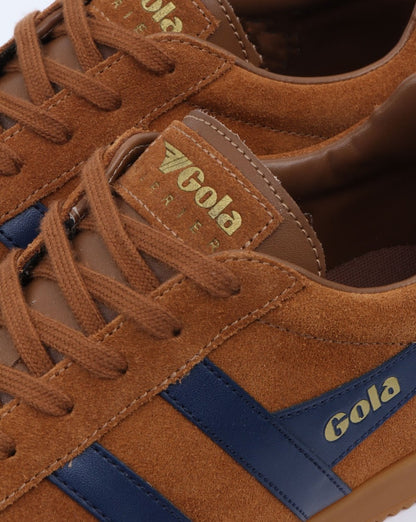 Gola Harrier Wildleder-Sneaker Karamell/Marineblau
