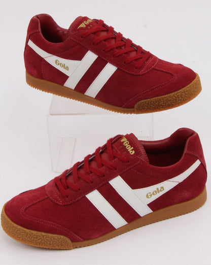 Gola Harrier Wildleder-Sneaker Dunkelrot/Weiß