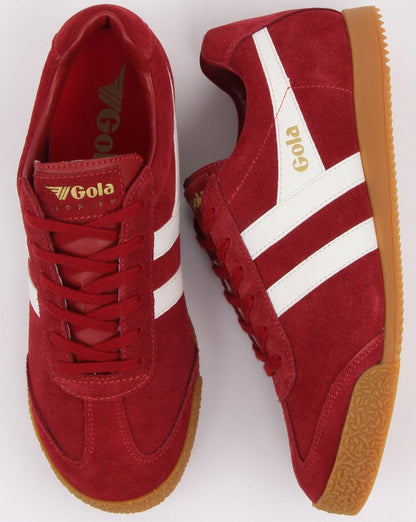 Gola Harrier Wildleder-Sneaker Dunkelrot/Weiß