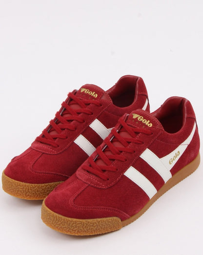 Gola Harrier Wildleder-Sneaker Dunkelrot/Weiß