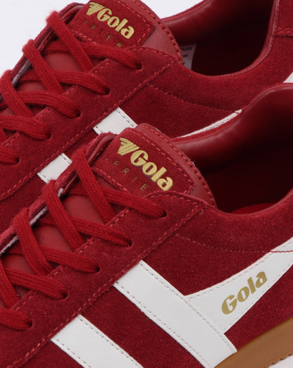 Gola Harrier Wildleder-Sneaker Dunkelrot/Weiß