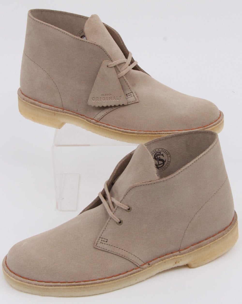 Clarks Originals – Wüstenstiefel aus Wildleder in Sand