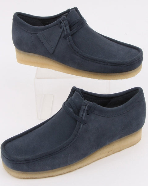 Clarks Originals Wallabee Shoes Deep Blue