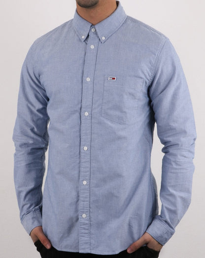 Tommy Hilfiger – Klassisches Oxford-Hemd in Schwarz-Iris