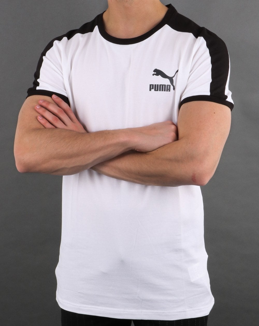 Puma Iconic T7 Slim T-Shirt Weiß