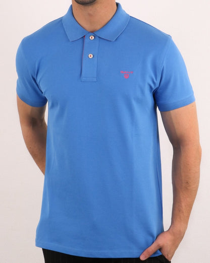 Gant Poloshirt mit Kontrastkragen Palace Blue