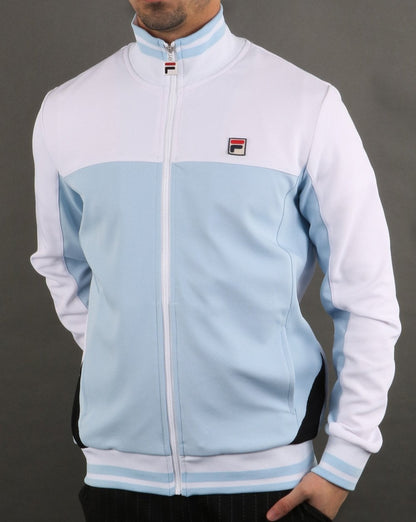 Fila Vintage Tiebreaker Trainingsjacke Himmelblau/Weiß
