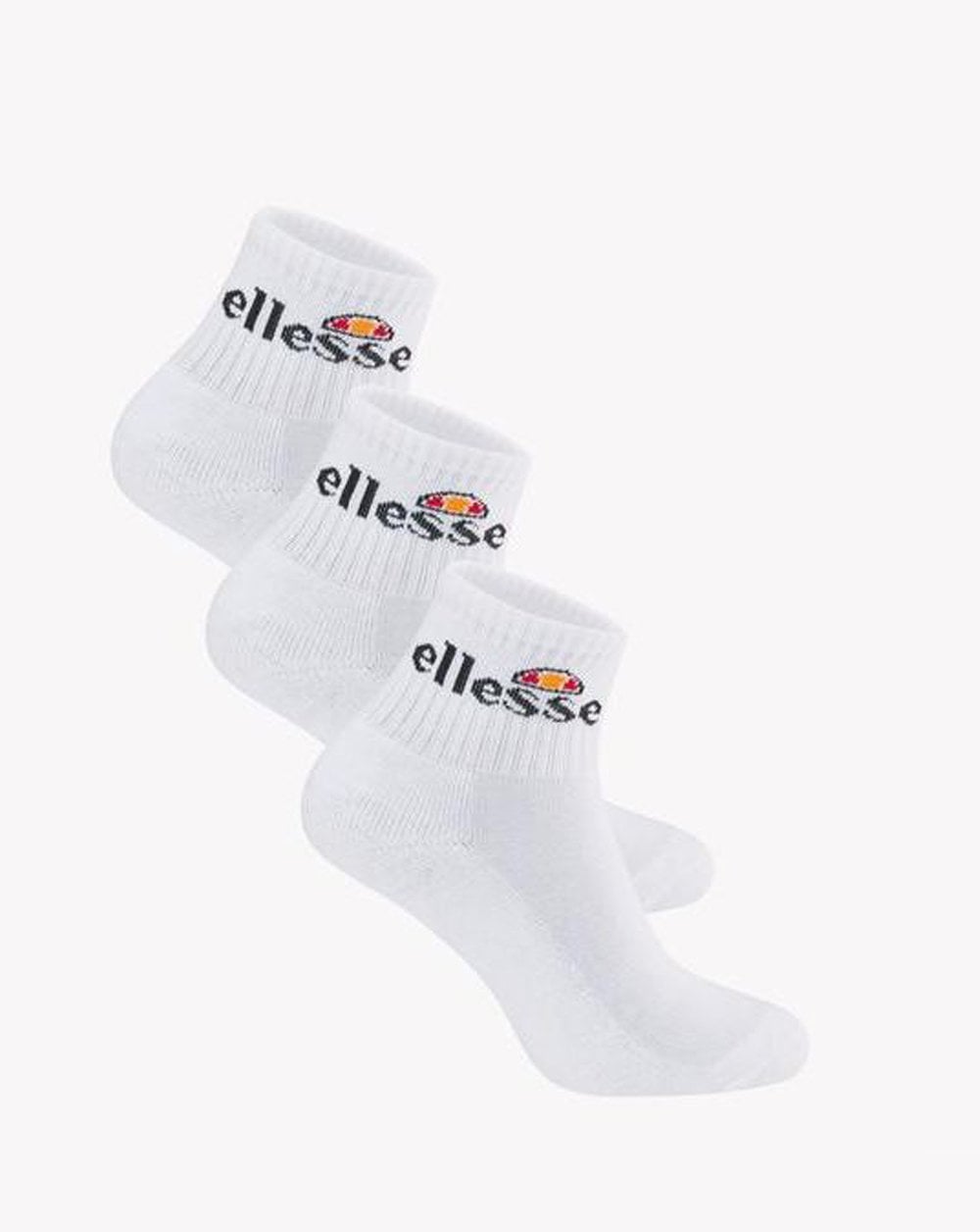 Ellesse – Arrom – Weiße Socken im 3er-Pack